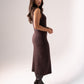 Ella Sleeveless Knit Dress In Chocolate