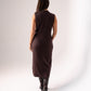 Ella Sleeveless Knit Dress In Chocolate