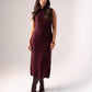 Ella Sleeveless Knit Dress In Wine