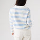 Ella Stripe Knit Jumper In Blue Mix