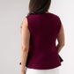 Ella Knit Waistcoat In Bordeaux