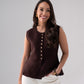 Ella Knit Waistcoat In Coffee