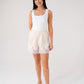 Elsa Lace Trim Shorts In Cream