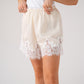 Elsa Lace Trim Shorts In Cream