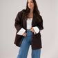 Elsa Oversize Blazer In Chocolate