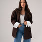 Elsa Oversize Blazer In Chocolate