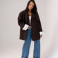 Elsa Oversize Blazer In Chocolate