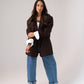 Elsa Oversize Blazer In Chocolate
