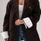 Elsa Oversize Blazer In Chocolate