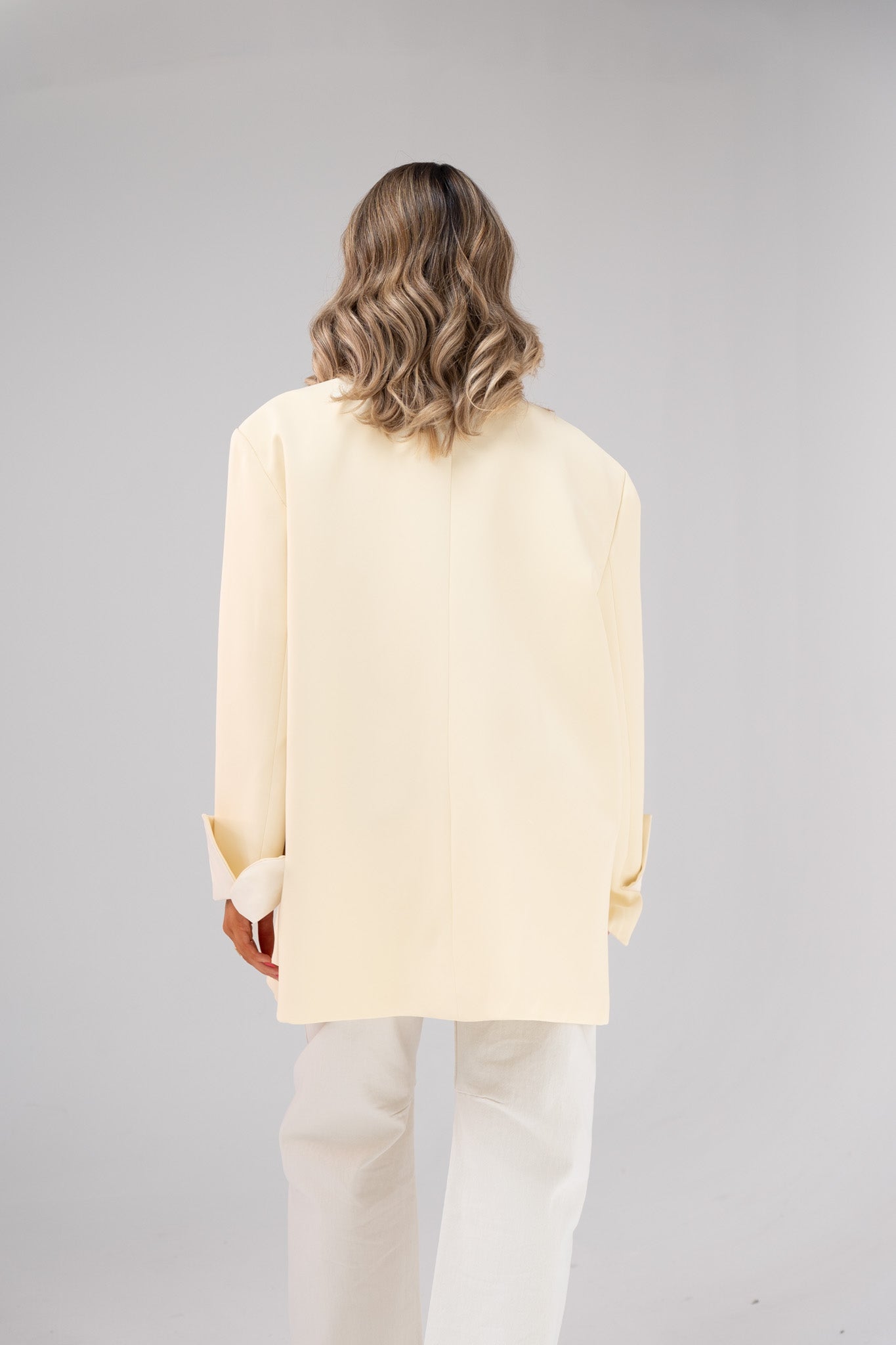 Elsa Oversize Blazer In Lemon