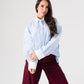 Elsa Oversized Stripe Shirt In Blue