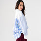 Elsa Oversized Stripe Shirt In Blue