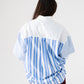 Elsa Oversized Stripe Shirt In Blue