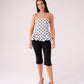 Elsa Polka Dot Strapless Top In Black
