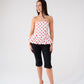 Elsa Polka Dot Strapless Top In Red