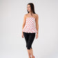 Elsa Polka Dot Strapless Top In Red