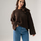 Elsa Round Neck Jumper In Coffee
