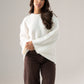 Elsa Round Neck Jumper In White