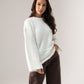 Elsa Round Neck Jumper In White