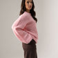 Elsa Round Neck Jumper In Pink