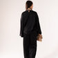Elsa Satin Mix Top In Black