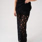 Elsa Wide Leg Lace Trousers In Black
