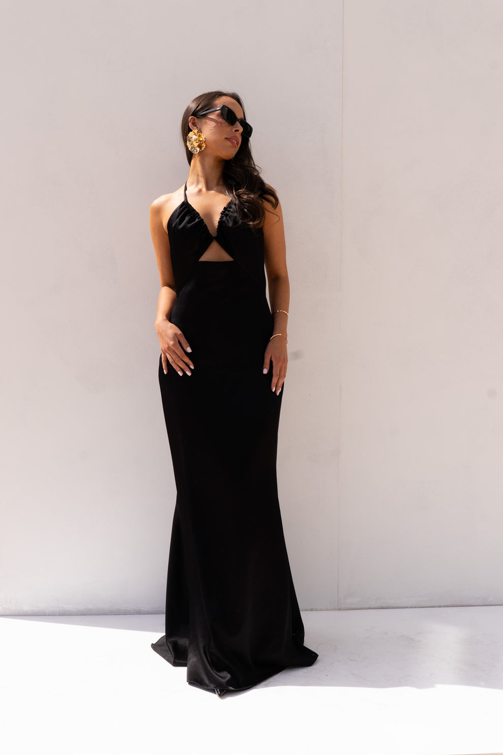 Eva Halter Dress In Black – The Walk in Wardrobe