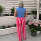 Kiera Striped Trousers In Pink Mix