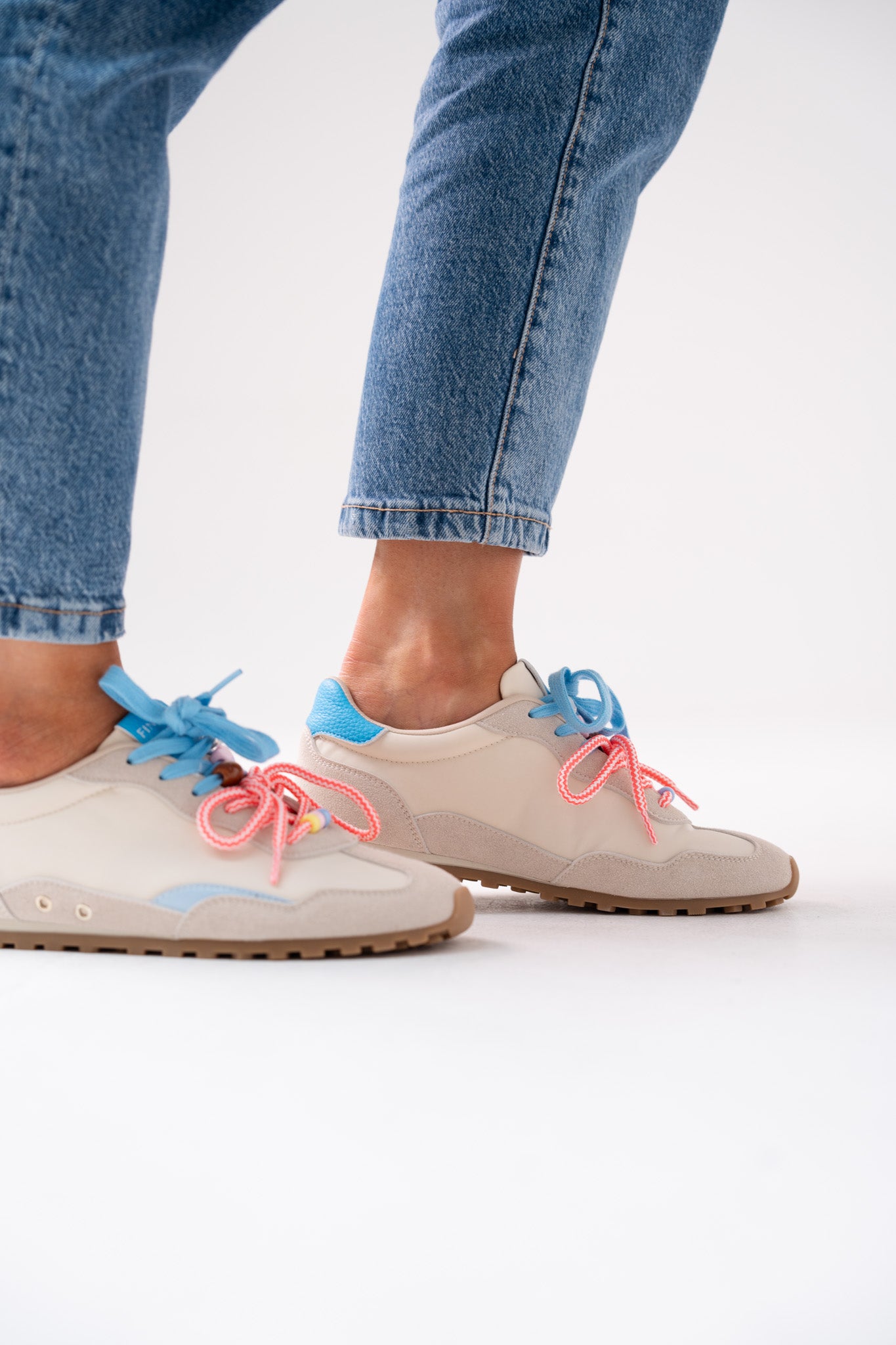 Faith Double Laced Trainers In Neutral