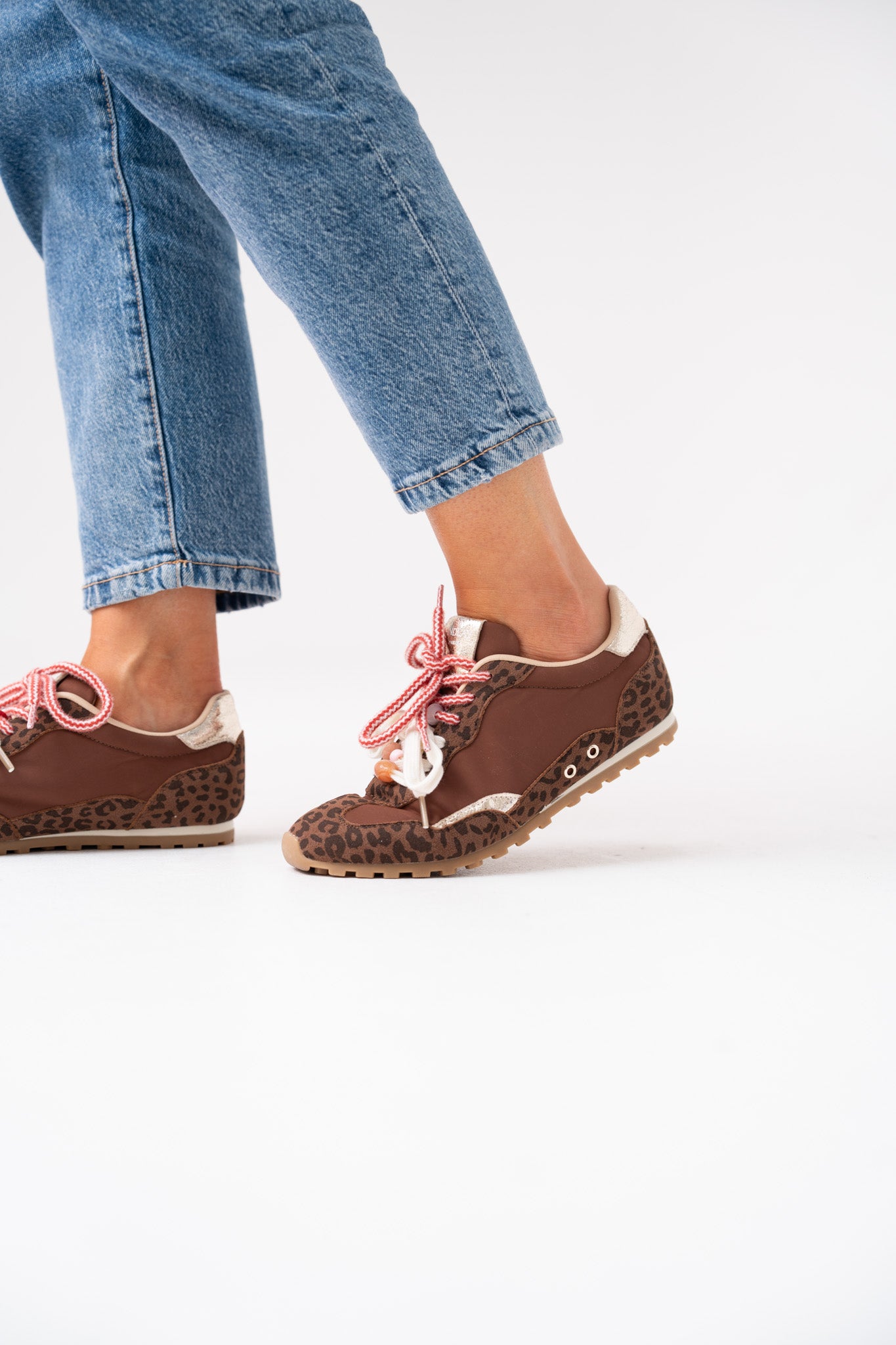 Faith Double Laced Trainers In Leopard