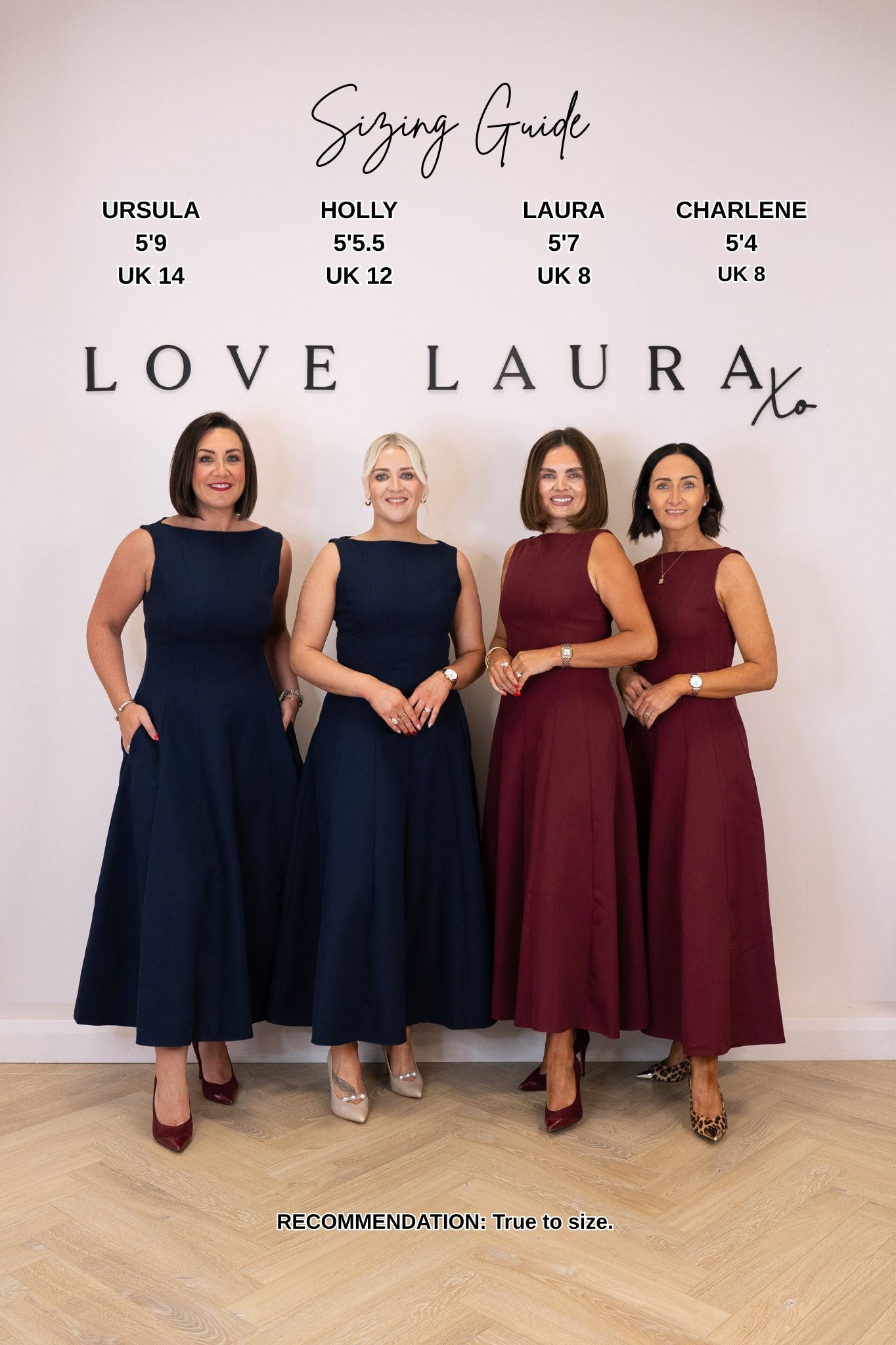 Love Laura Forever Dress In Burgundy