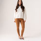 Freya Faux Suede Leggings In Camel