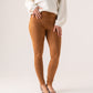 Freya Faux Suede Leggings In Camel