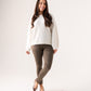 Freya Faux Suede Leggings In Khaki