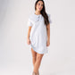 Daisy Frill Collar Dress In Light Grey