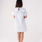 Daisy Frill Collar Dress In Light Grey