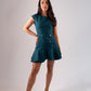 Harper Tweed Dress In Teal