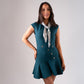 Harper Tweed Dress In Teal