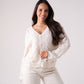 Hayley Embroidered Cardigan In Neutral