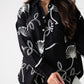 Hayley Floral Embroidered Shirt In Black