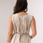 Holly Drawstring Waist Dress In Neutral