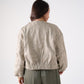 Holly Embroidered Bomber Jacket In Beige