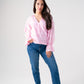 Holly Floral Broderie Anglaise Blouse In Pink