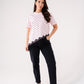 Holly Lace Trim Spotted T-Shirt In Pink