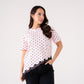 Holly Lace Trim Spotted T-Shirt In Pink
