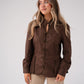 Holly Mandarin Collar Shirt In Chocolate