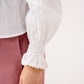 Holly Pleat & Ruffle Blouse In White
