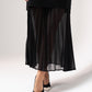 Holly Pleated Contrast Dress In Black