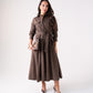 Holly Tie Waist Shirt Dress In Chocolate