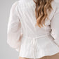 Holly Zip Front Blouse In White
